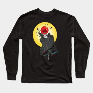 Spooky Halloween Scarecrow Vampire Long Sleeve T-Shirt